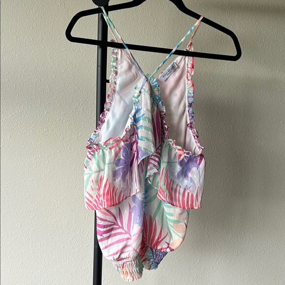 NWOT Ramy Brook Jules Multicolor Tropical Print Women's Halter Top - size Medium - Picture 8 of 13